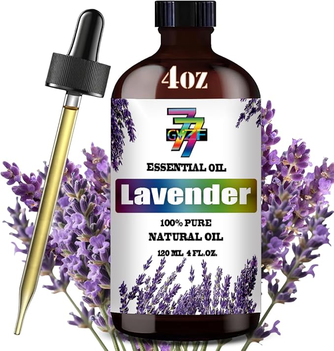 Lavender Essential Oil - Lavender Oils for Diffusers, Humidifiers, DIY Candles, Soap, Cleaning, Home, Office, Yoga, Massage, Gifts - 4 fl oz (120 ml) - GV77ZF