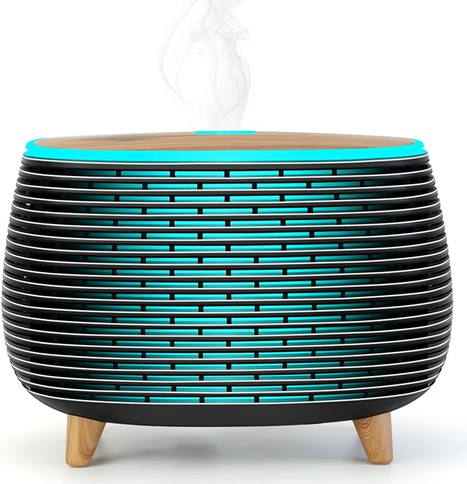 Diffuserlove Diffuser Essential Oil Diffusers 400ML Aromatherapy Air Diffuser for Home Bedroom Office Room Aroma Diffuser with 7 Color Lights Intermittent Mist Mode