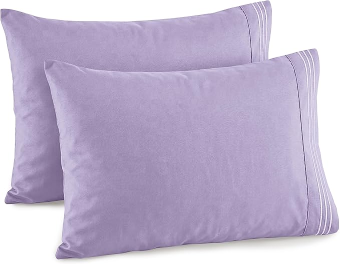 Elegant Comfort Premium Hotel Quality 2-Piece Pillowcase Set, Luxury & Softest 1500 Thread Count Egyptian Quality Bedding Pillowcases, Wrinkle and Fade Resistant