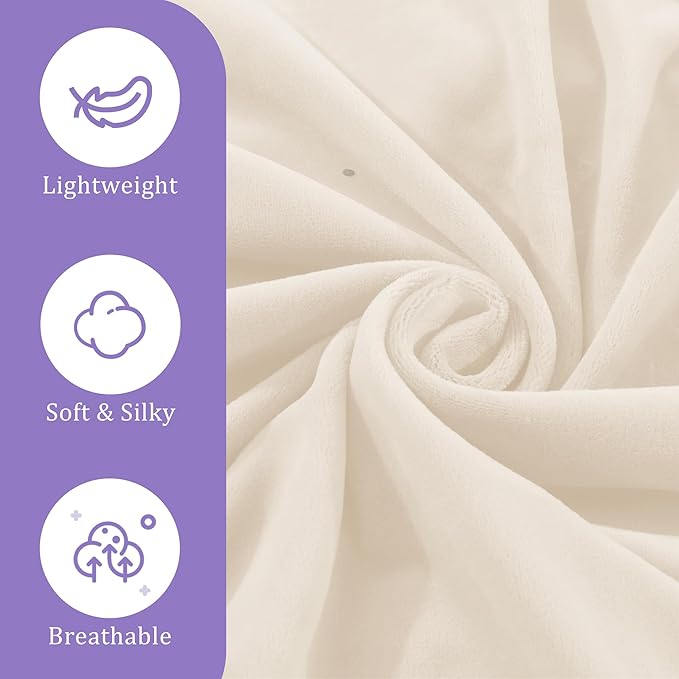BALAPET 2 Pcs Velvet Cervical Neck Pillow Case, Soft Elasticity Pillowcase for Ergonomic Cervical Neck Pillow,Fuzzy Warm Flannel Pillow Cases with Zipper, Cover Only(White)