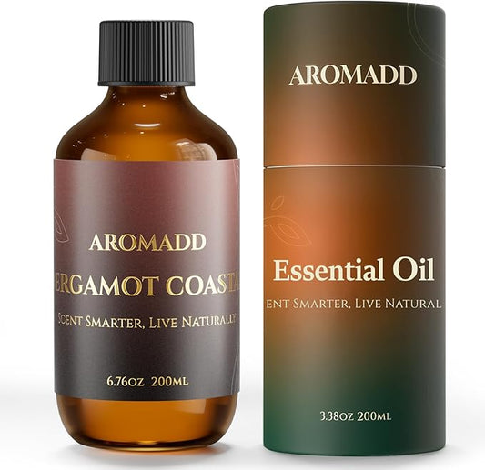Aromadd Bergamot Coastal Diffuser Oil Inspired by Luxury Hotel Scent 6.76 Fl Oz (200ml), Aroma Diffuser & Hotel Fragrance Diffuser Oil, Essential Oil Diffuser for Aromatherapy, Long-Lasting