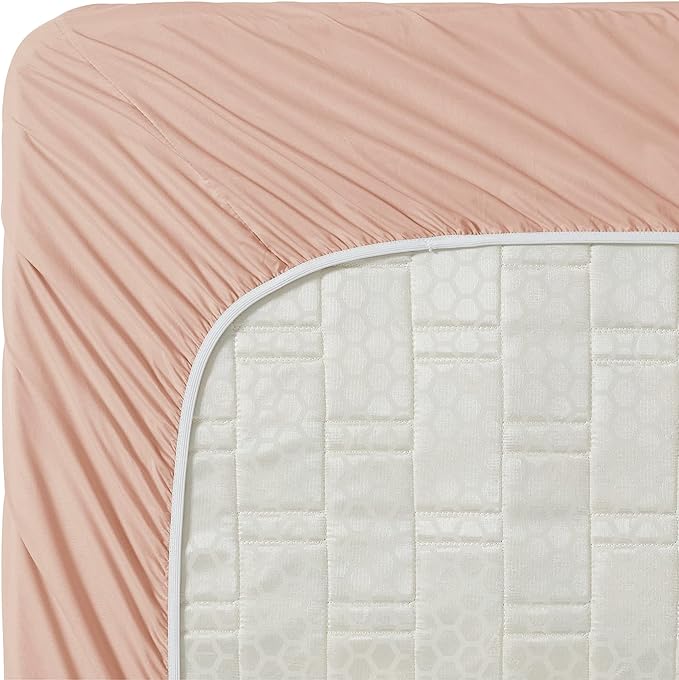 Clara Clark Bed Sheets, Premier 1800 Series 4 Piece Bed Sheet Set, Deep Pocket, Wrinkle, Fade, Stain Resistant, Luxury Soft Bedding Sheets & Pillowcases, California King, Peach