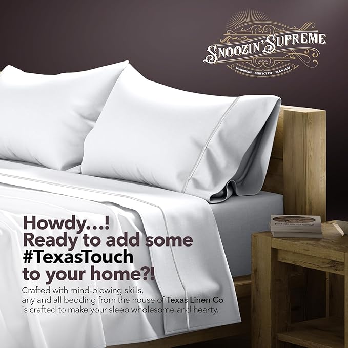 TEXAS LINEN CO. 100% Egyptian Cotton Pillowcases King Size - Snoozin' Supreme Collection 2000 Series Luxury Cotton Pillow Case Set of 2, Cooling Envelope Closure Hotel Pillowcase (21 x 41, Light Blue)