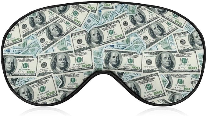 SWEET TANG Sleep Mask Compatible with 100 Dollar Bills Print Money with Elastic Strap Breathable for Sleeping Nap Travel, Funny Eyes Shade Cover