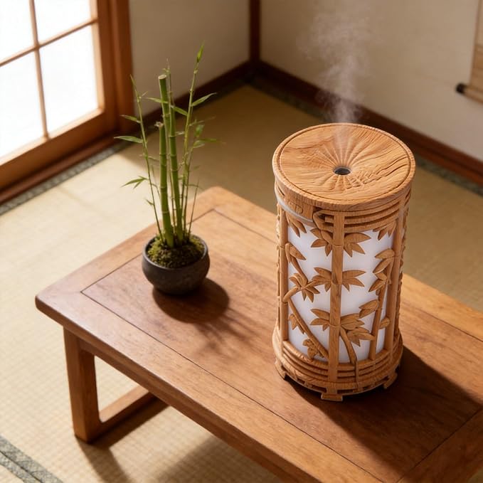 Aroma Diffuser And USB Humidifier With Dual Mist Modes And Soothing Night Light, Portable Size For Use At Home Or (A)