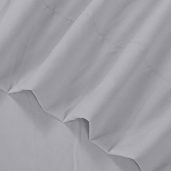 Royale Linens 6 Piece Queen Sheets Set - Soft Brushed 1800 Microfiber Bedding - 1 Fitted and 1 Flat Sheet, 4 Pillow cases - Wrinkle Free & Fade Resistant - Hotel Luxury Bed Sheets (Harbor Mist, Queen)