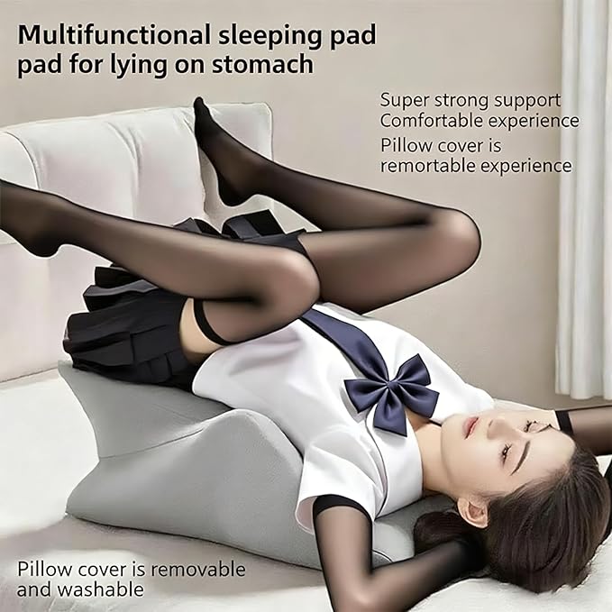 Multifunctional Pillow, Featuring Breathable Memory Foam Waist Support, Large Size with high Resilience, Provides Comprehensive Support (Pink)