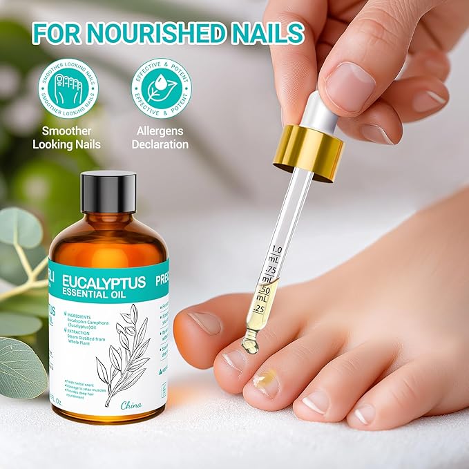 Eucalyptus Essential Oil 3.38 fl oz (100ml), Eucalyptus Oil for Diffuser & Aromatherapy, Natural Oil for Home Fragrance, Humidifier, Candle & Soap Making, Daily Use