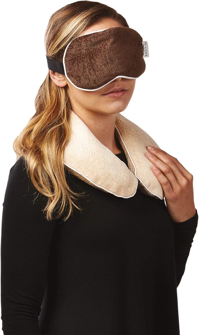 Bucky Hot & Cold Therapy Spa Collection Chenille Eye Mask, 8.5x4, Aqua