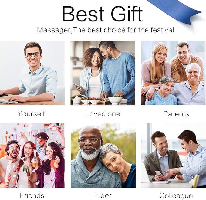 Mo Cuishle Fathers Day Dad Gifts, Shiatsu Back Shoulder and Neck Massager with Heat, Electric Deep Tissue 4D Kneading Massage, Best Gifts for Women Men Mom Wife Husband her him, Mothers Day, Christmas