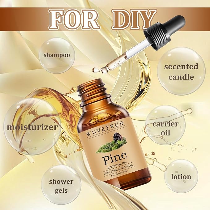 Pine Essential Oils 120ML, Pure Pine Essential Oil for Aromatherapy Diffuser - 4 Fl Oz