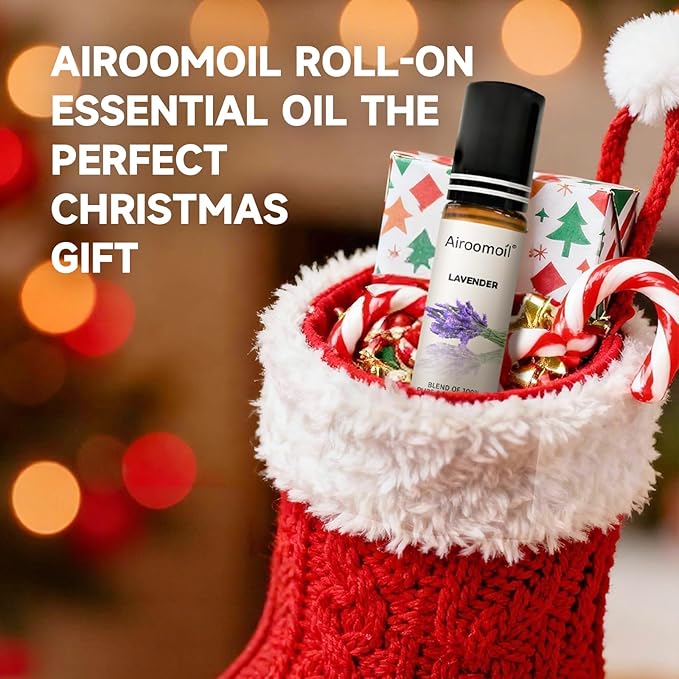 Lavender Essential Oil Roll-On10mL, Natural Plant Aromatherapy Rollerball Oil, Portable Travel Size, Gentle Skin Care, Calming Scent for Relaxation, Meditation, Yoga & Daily Use, Female Gift