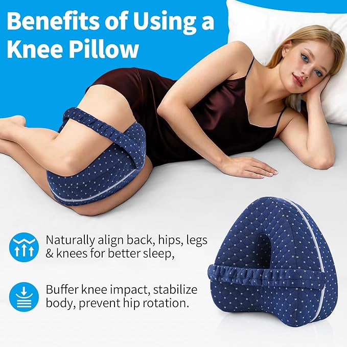 Vertdens Leg Pillow, Knee Pillow for Side Sleepers, Leg Pillows for Sleeping, Knee Cushion for Sleeping,Suitable for Relieving Leg, Back, Knee Pain