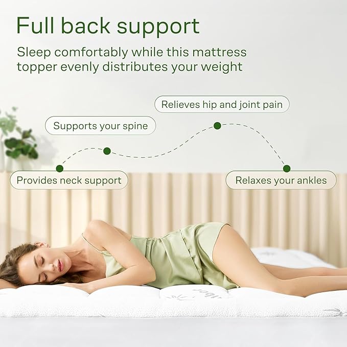 Niagara Sleep Solution Ultra Soft Twin XL Size Mattress Topper - Viscose Made from Bamboo Pillow Top Mattress Pad for Back Pain Relief - Naturally Cooling for Hot Sleepers, White