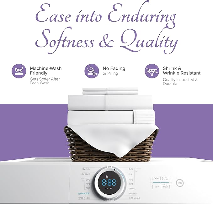 Carressa Linen 100% Egyptian Cotton King Size Pillow Cases Set of 2 - Luxury 600 Series Hydrangeas Collection King Pillowcases (Silver), Soft Cooling, Sateen Weave Hotel Quality Bed Pillow Cover