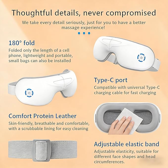 Eyemask, Therarest Deep Sleep Pro, TheraRest Foldable Sleep Mask with Heat and Cooling, for Relaxing, Birthday Gift for Men & Women (2 PCS)