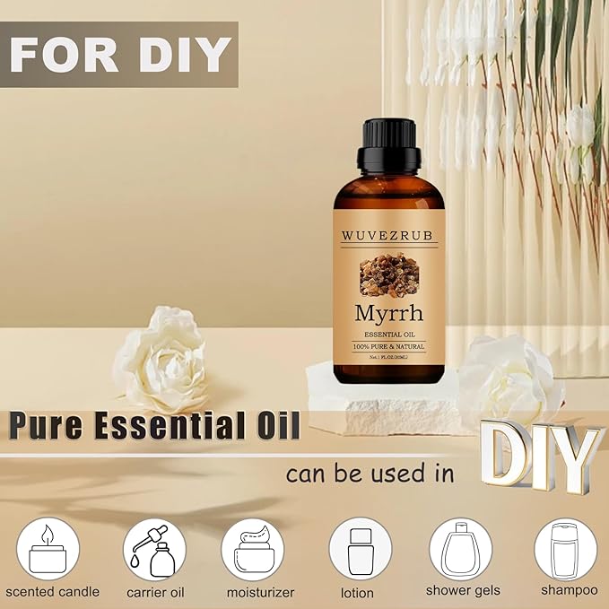 Myrrh Essential Oil - 30ML Pure and Natural for Aromatherapy Diffuser - 1 Fl Oz