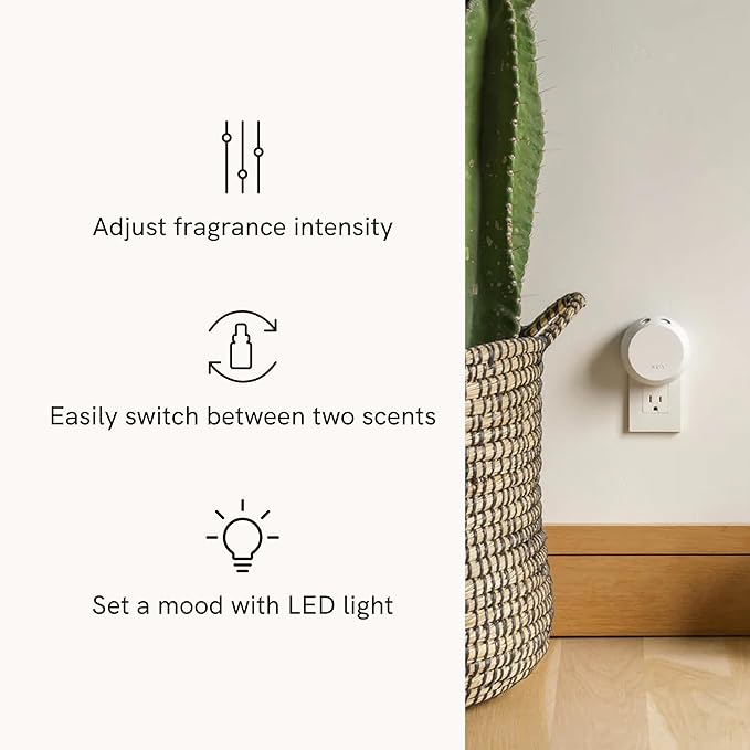 Pura Smart Home Fragrance Device Starter Set - Pura 4 - Scent Diffuser for Home - Includes Fragrance Aroma Diffuser - Square Box, Cardamon Vanilla and Ylang Pistachio Scent Refills