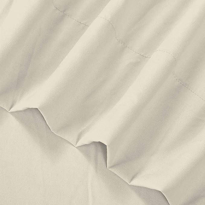 ROYALE LINENS 6 Piece King Sheets Set - Soft Brushed 1800 Microfiber Bedding - 1 Fitted and 1 Flat Sheet, 4 Pillow Cases - Wrinkle Free & Fade Resistant - Hotel Luxury Bed Sheets Set (Birch, King)