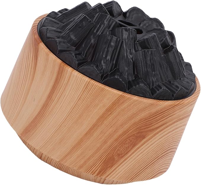 Rengue Essential Oil Diffuser, ABS Mini Humidifier with Mystical/Fantasy Effect, Dual Mist Modes 300ml for Home Office Bedroom (Light Wood Grain)