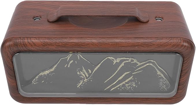 CCYLEZ 600ml Essential Oil Diffuser Humidifier Quiet Cool Mist with Dual Spray Mode, Adjustable Night Light with 3 Color Lighting USB Portable for Home Auto Shut Off (Dark Wood Grain)