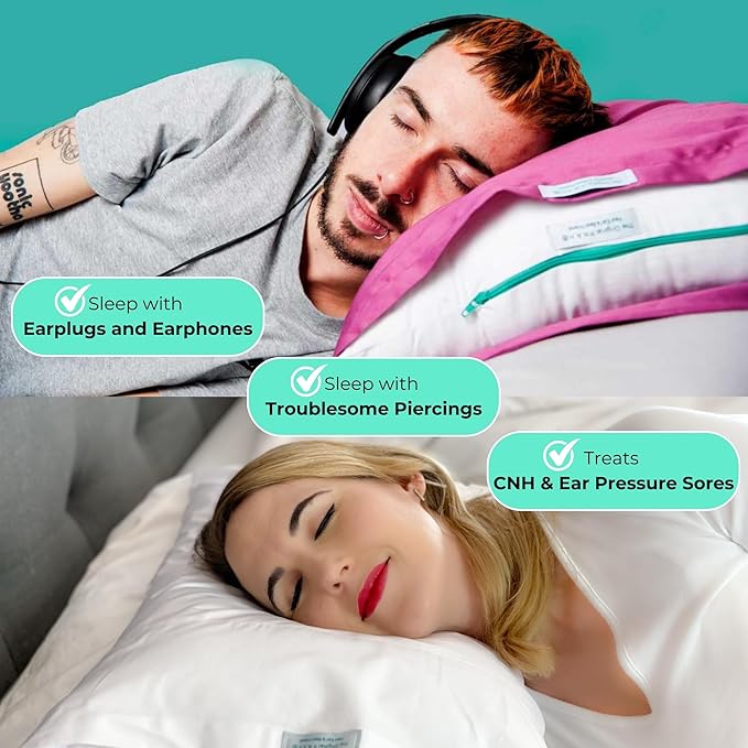 The Original Pillow with a Hole - Your Ear's Best Friend [Made in England]
