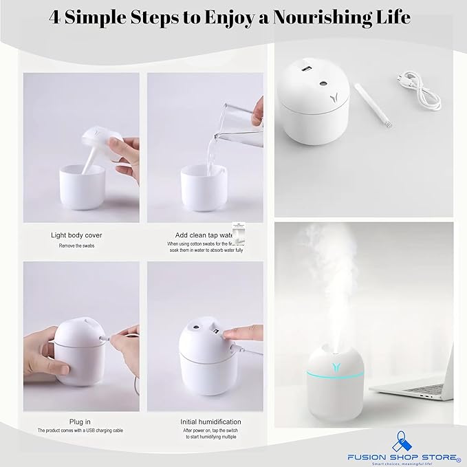 Essential Oil Diffuser & Air Freshener – Ultrasonic Cool Mist Humidifier – Quiet Aromatherapy Diffuser for Home, Office & Bedroom