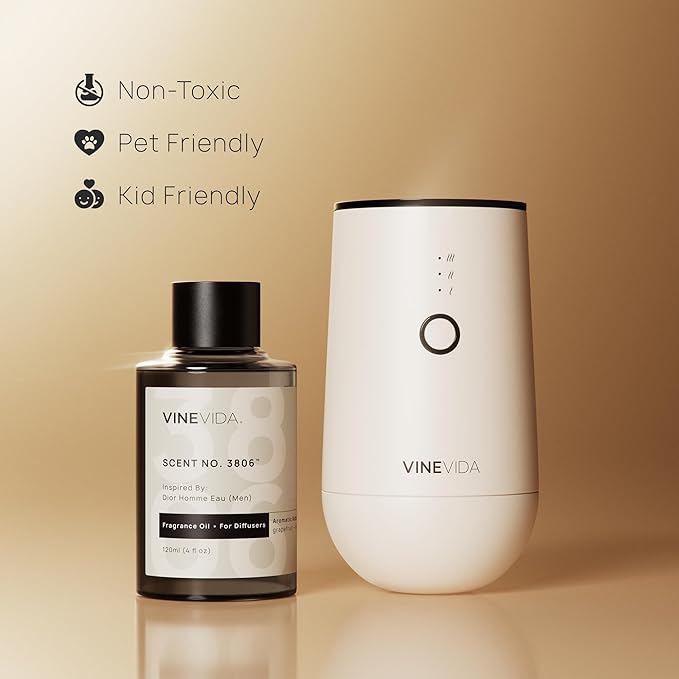 VINEVIDA [4 Fl Oz] Fresh Cut Roses Fragrance Oil for Cold Air Diffusers, Essential Oils for Diffuser Oil Refill & Air Freshener Room Spray