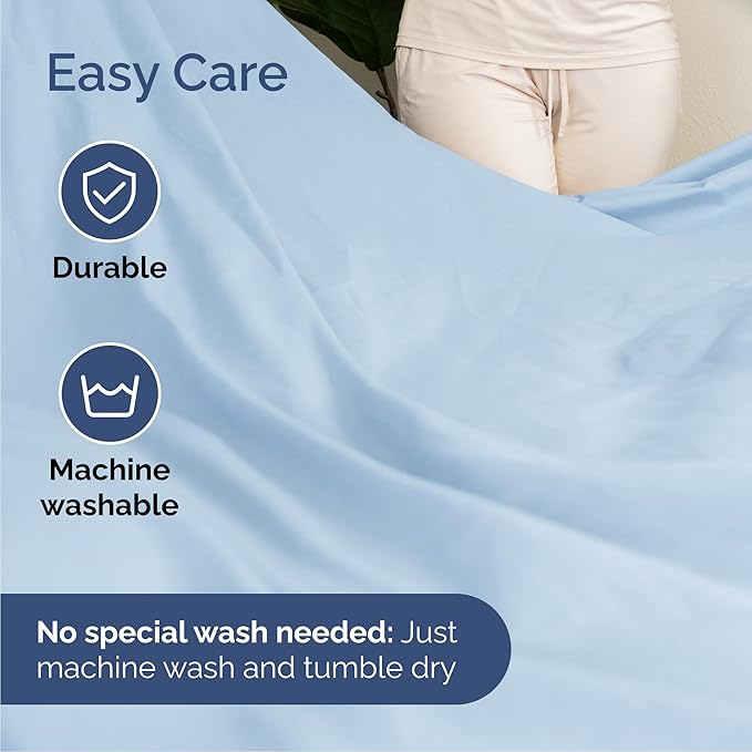 Cal King 6 Piece Sheet Set - Comfy, Breathable & Cooling - Soft Hotel Luxury Bedding for Women, Men, Kids, Teens and Children - 1 Flat & 1 Fitted Sheet & 4 Pillowcases with Deep Pockets - Baby Blue
