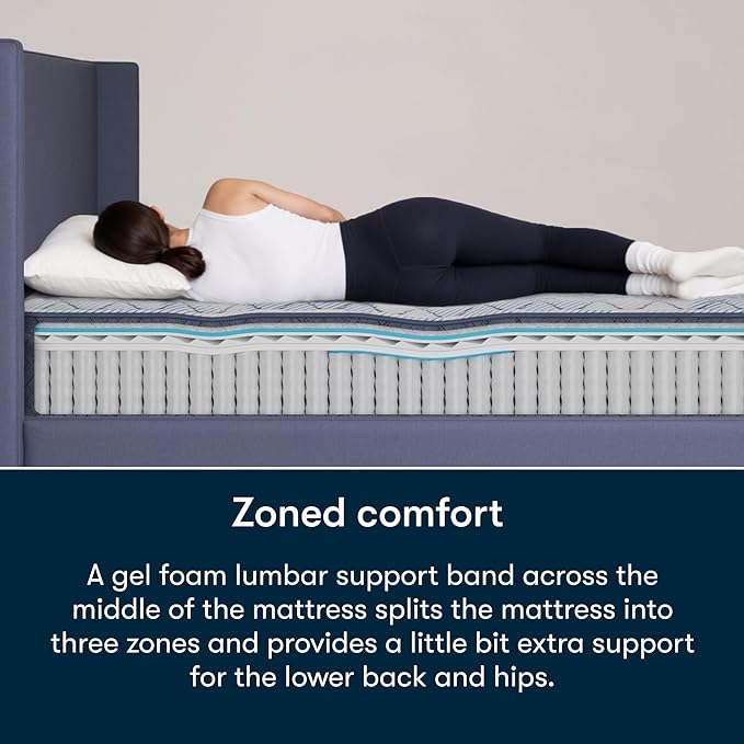 Serta Five Star Mattress Tranquility 12-Inch Firm– Cal King– Zoned Support, Pressure Relief, Cooling– Bed-in-a-Box – Ideal for Back & Stomach Sleepers – 100 Night Trial, 10-Yr Limited Warranty