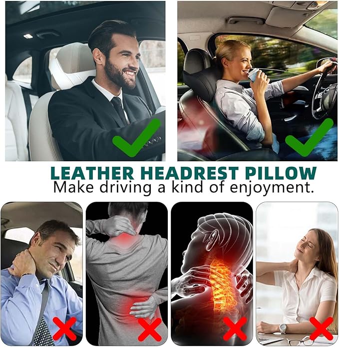 TOPABYTE Car Neck Pillow for Tesla Model 3 Model Y Model S Model X Cybertruck Accessories Memory Foam Ergonomic Design Comfortable Headrest Cushion, 1 Piece, White