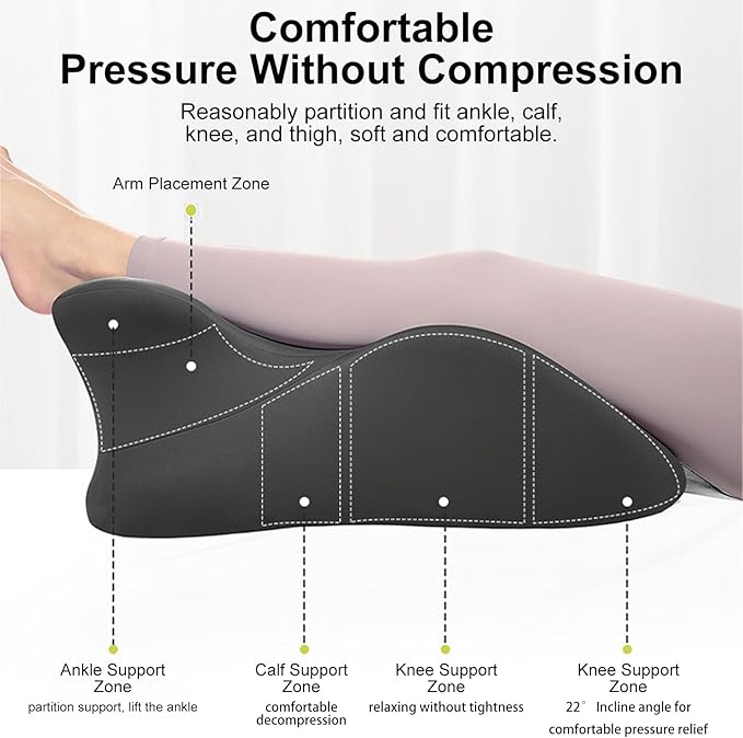 Prone Pillow for Sleeping, 27° Ergonomic Memory Foam Wedge Pillow, Face Down Pillow for Stomach Sleepers, Support for Neck & Back Tension, Bed Reading & Nap Support
