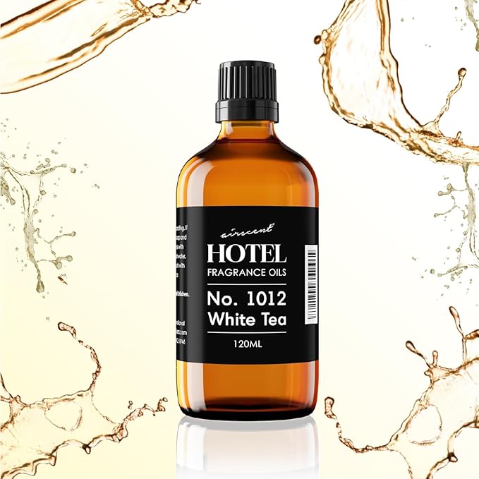 AirScent Hotel Diffuser Oil No. 1012 Inspired by The White Tea Hotel Scent - Premium Fragrance Oil for Ultrasonic and Waterless Diffusers and Crafting - 120 mL, 4 fl oz Bottle