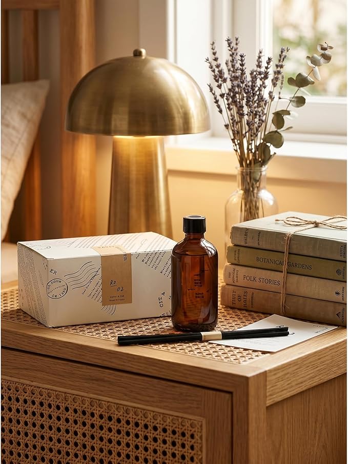 Aroma Reed Diffuser 6.7 Fl.oz Delicate Scent for Home Decor and Air Freshening Reed Scented Diffuser Home Decor Air Freshener for Bathroom Living Room Office (Westin White Tea)