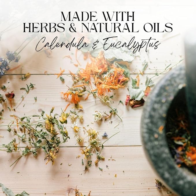 CIRCE Healing Spell Oil - Invite Peace & Emotional Balance - Add to Bath, Use in Rituals, Wear as Fragrance to Align with Desires - Coconut Oil, Calendula Herb, Eucalyptus & Lavender - 1/2oz