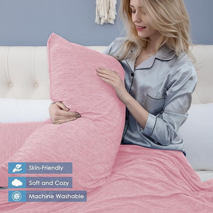 CHOSHOME Cooling Pillow Cases Zipper Pillow Covers Q-Max > 0.45 Zippered Pillowcases for Hot Sleepers, Soft, Breathable, Skin-Friendly, 4 Pack (Queen, 20"x30", Pink)