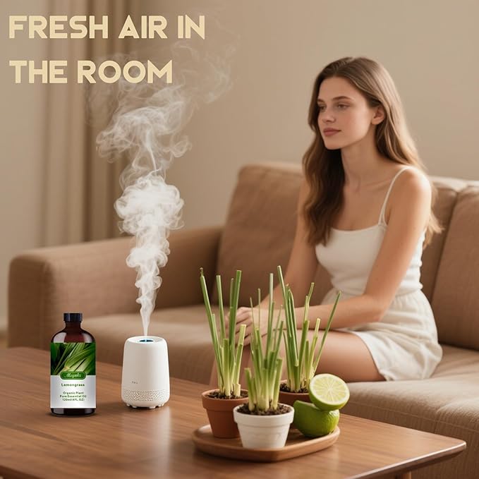 Lemongrass Essential Oil – MLYNKL Lemongrass Oils 4.33 fl oz for Diffusers, Humidifiers, Massage, DIY Candles, Soap, Cleaning, Home, Yoga, Office, Gifts - 130 ml