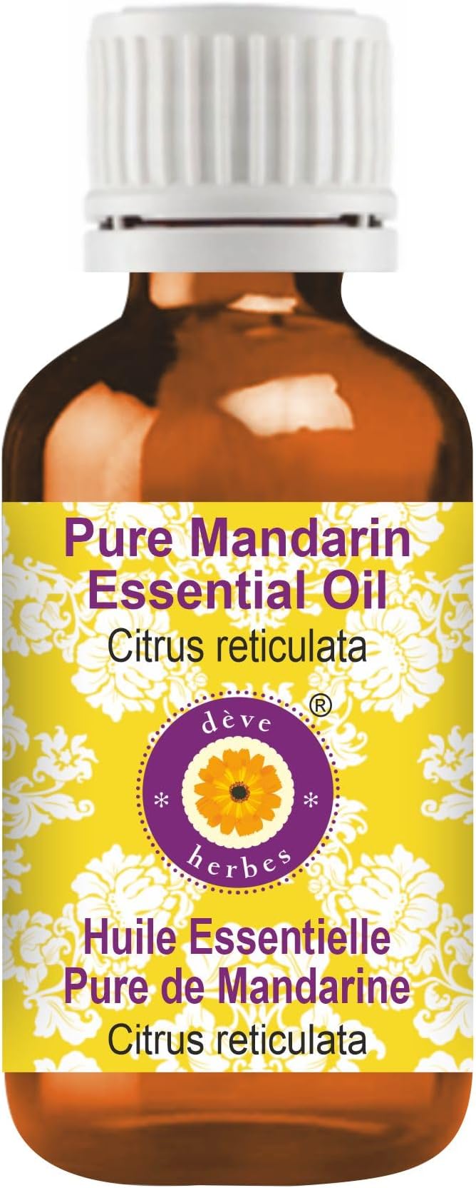 Deve Herbes Pure Mandarin Essential Oil (Citrus reticulata) Steam Distilled 5ml (0.16 oz)