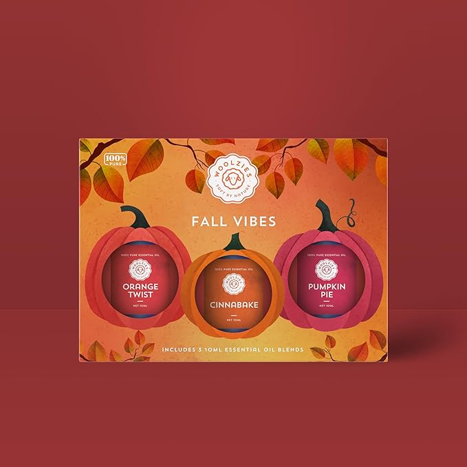 Harvest Autumn Essential Oil Set | Cozy Fall Aromatherapy Blends | Perfect for Diffusers and Seasonal Relaxation (Set, Fall Vibes)