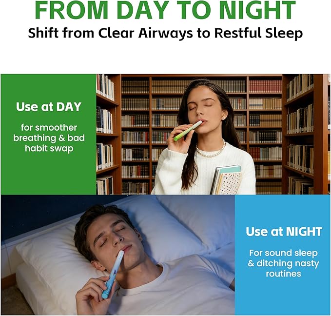 Herbal Diffuser Duo, Lung Cleanse and Sleep Diffuser with Extracts of Mullein and Melatonin, 100% Natural Swap, Day & Night Duo, 4 Sticks, 600 Uses Each=