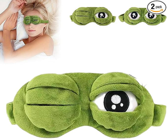 3D Frog Sleep Mask, Frog Sleep Mask, Soft & Comfortable Travel Eye Mask, Lightweight & Portable, Unisex, All-Season Use (1pc)