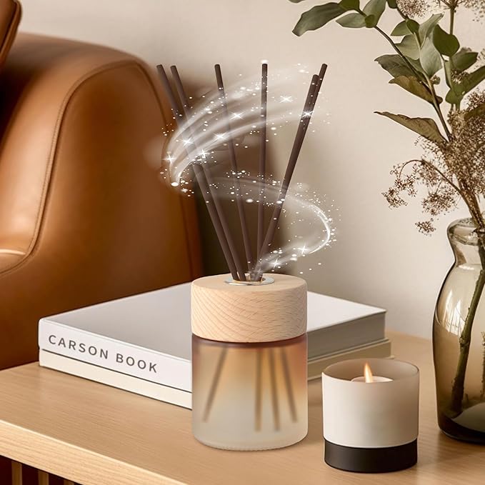 130Pcs Reed Diffuser Sticks-7.5Inch/3mm Brown Reed Sticks Essential Oil Aroma Diffuser Reeds Aroma Fragrance Refills (3mm X 19cm (130pcs))