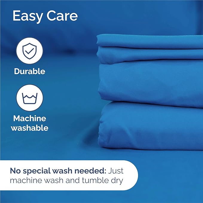 King 6 Piece Sheet Set - Comfy, Breathable & Cooling - Hotel Luxury Bedding for Women, Men, Kids, Teens & Children - 1 Flat & 1 Fitted Sheet & 4 Pillowcases w/ Deep Pockets - Wrinkle Free - Royal Blue