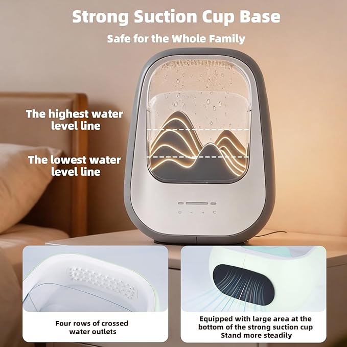 8-in-1 White Noise Sound Machine with Aroma Diffuser, Rain Sound Machine for Sleeping, Stress Relief, White Noise Machine Night Light Timer for Bedroom Office Home Decor, Gray