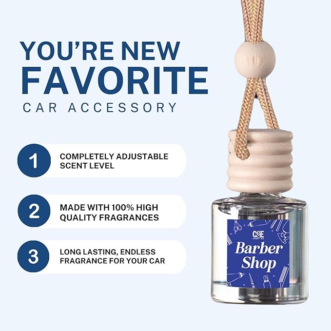 CANDECraftCo Car Air Hanging Fragrance Oil, Car Auto Freshener for Essential Oils, Scents Fragrance Aromatherapy Automobile Diffuser, Long Lasting (Braziian Jasmine & Dragonfruit)
