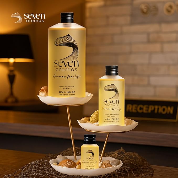 SevenAromas Hotel Scent Diffuser Oil, Luxury Hotel-Inspired Essential Oil for Aromatherapy & HVAC Diffusers – Premium Dropper Bottle - 45 ml 1.52 FL oz (Hotel Diamond)