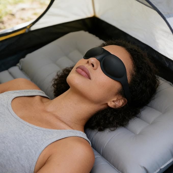 Moisture Chamber Glasses for Dry Eyes,3D Contoured Steep Eye Mask,Silicone Dry Eye Relief Goggles,Reusable Comfortable & Lightweight Sleep Mass(Black)