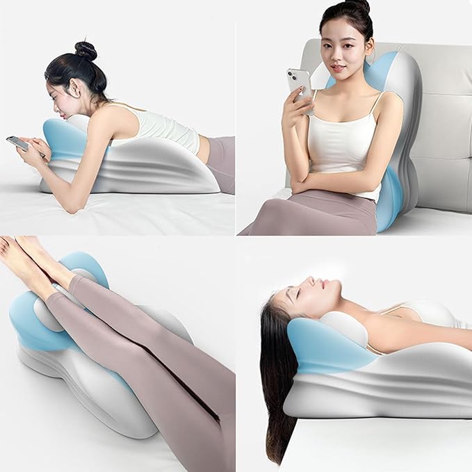 Reading Prone, Memory Foam Ergonomic Wedge Pillow for Bed Sitting Up Prone Pillow Face Down Sleep,Resting, Relaxing Back Pain Relief, with Removable Cover