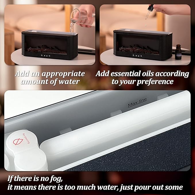 Essential Oil Diffuser for Home, Bedroom Humidifiers, Air Scent Aroma Aromatherapy Ultrasonic Machine, Valentine's Day Gifts, Timer Small Mini difusor de Aromas para casa Living Room Fireplace