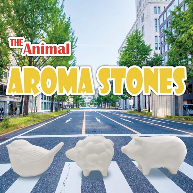 Aroma Ceramic Stone Diffuser [Made in Japan] Aromatherapy Passive Essential Oil Diffuser, Non-Electric Eco-Friendly, Unique, Cute, Animal, Design for Women, Men, and Gifts (Piggy)